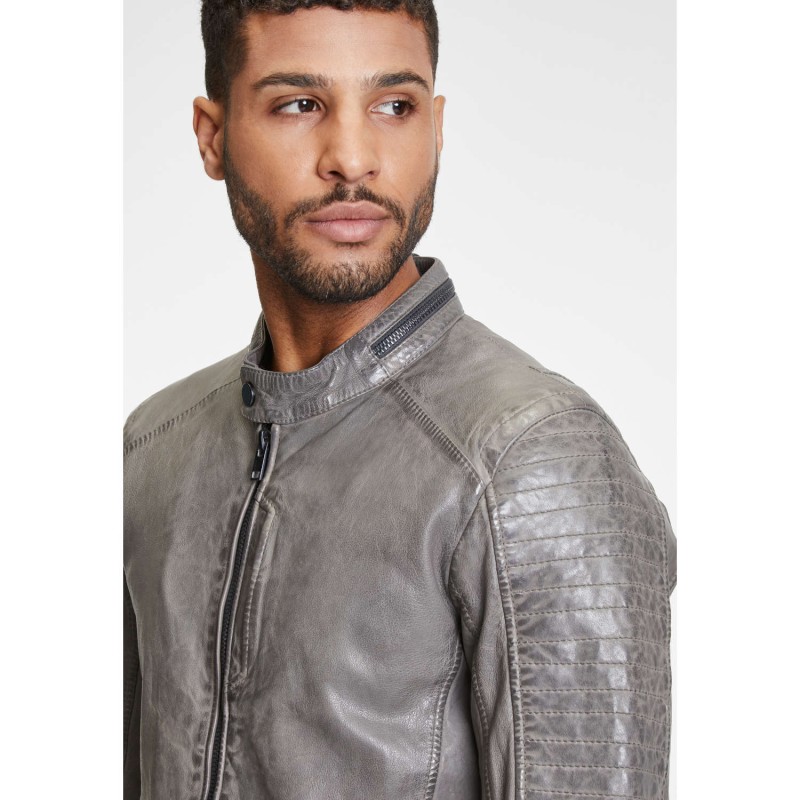 Geaca de Piele Barbati Gipsy Gri G2MEmrys – IMBRACAMINTE Geaca de Piele Barbati Gipsy Gri G2MEmrys – IMBRACAMINTE