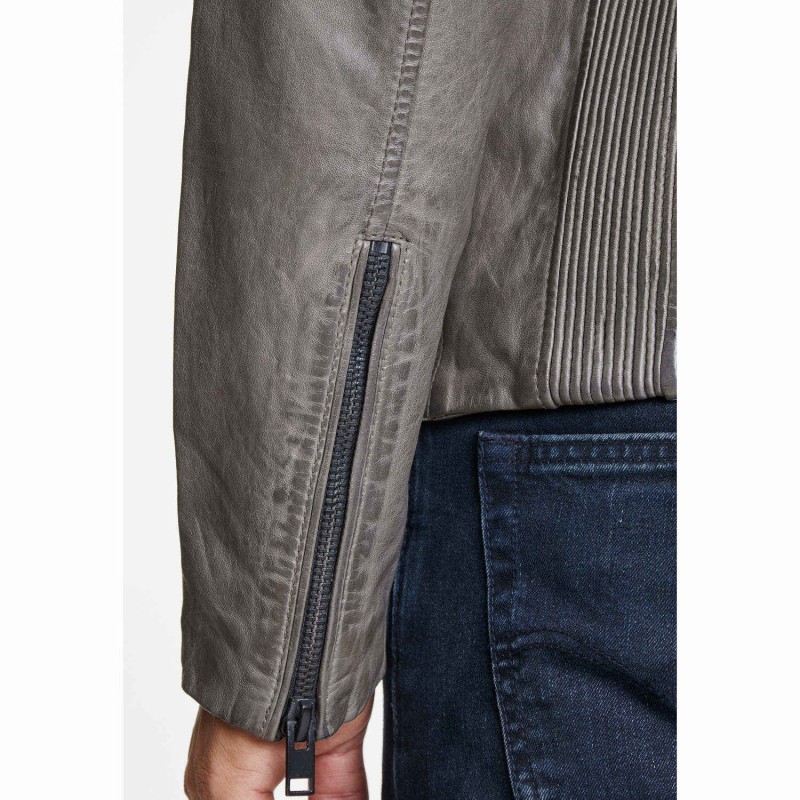 Geaca de Piele Barbati Gipsy Gri G2MEmrys – IMBRACAMINTE Geaca de Piele Barbati Gipsy Gri G2MEmrys – IMBRACAMINTE