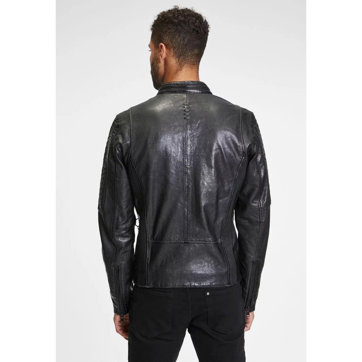 Geaca de Piele Barbati Gipsy Neagra G2MEmrys – IMBRACAMINTE