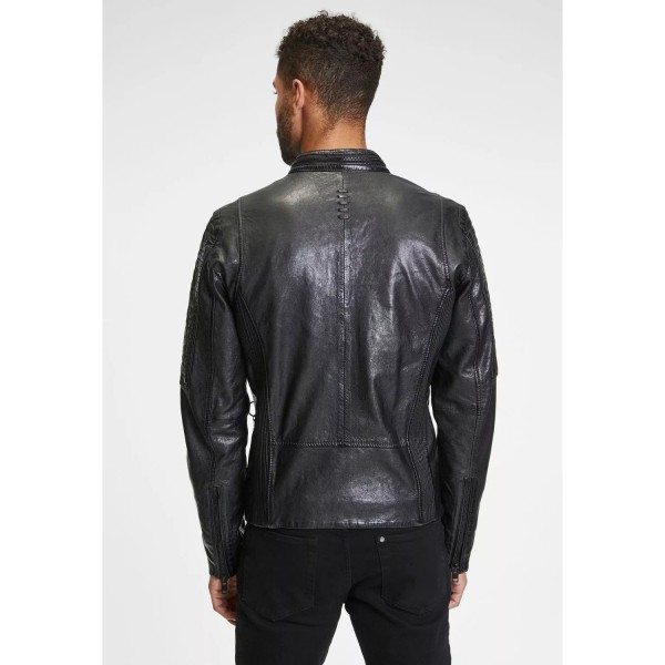 Geaca de Piele Barbati Gipsy Neagra G2MEmrys – Black Friday — fotografia 5