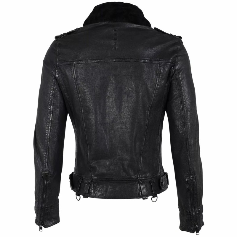 Geaca de Piele Barbati Gipsy Neagra G2MFairan – Black Friday