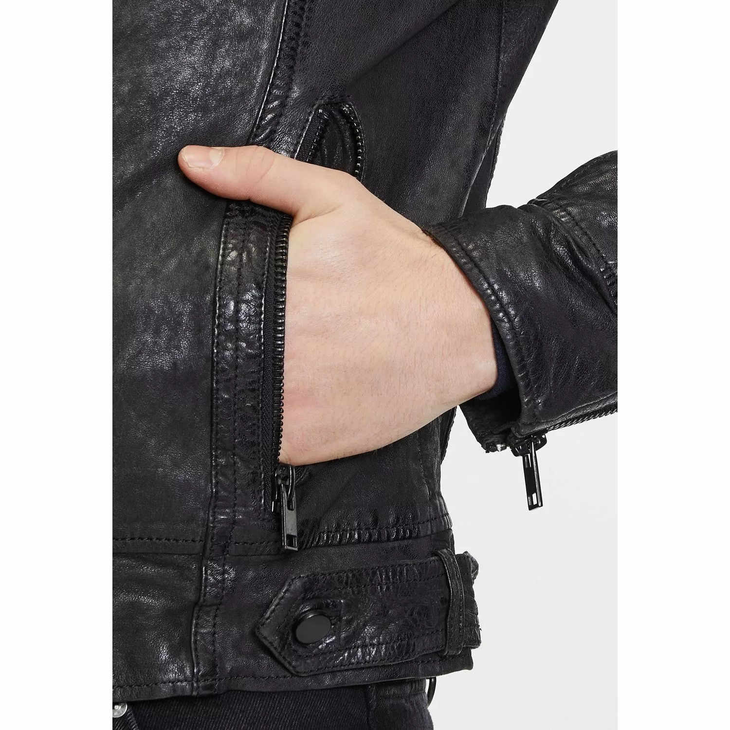 Geaca de Piele Barbati Gipsy Neagra G2MFairan – IMBRACAMINTE