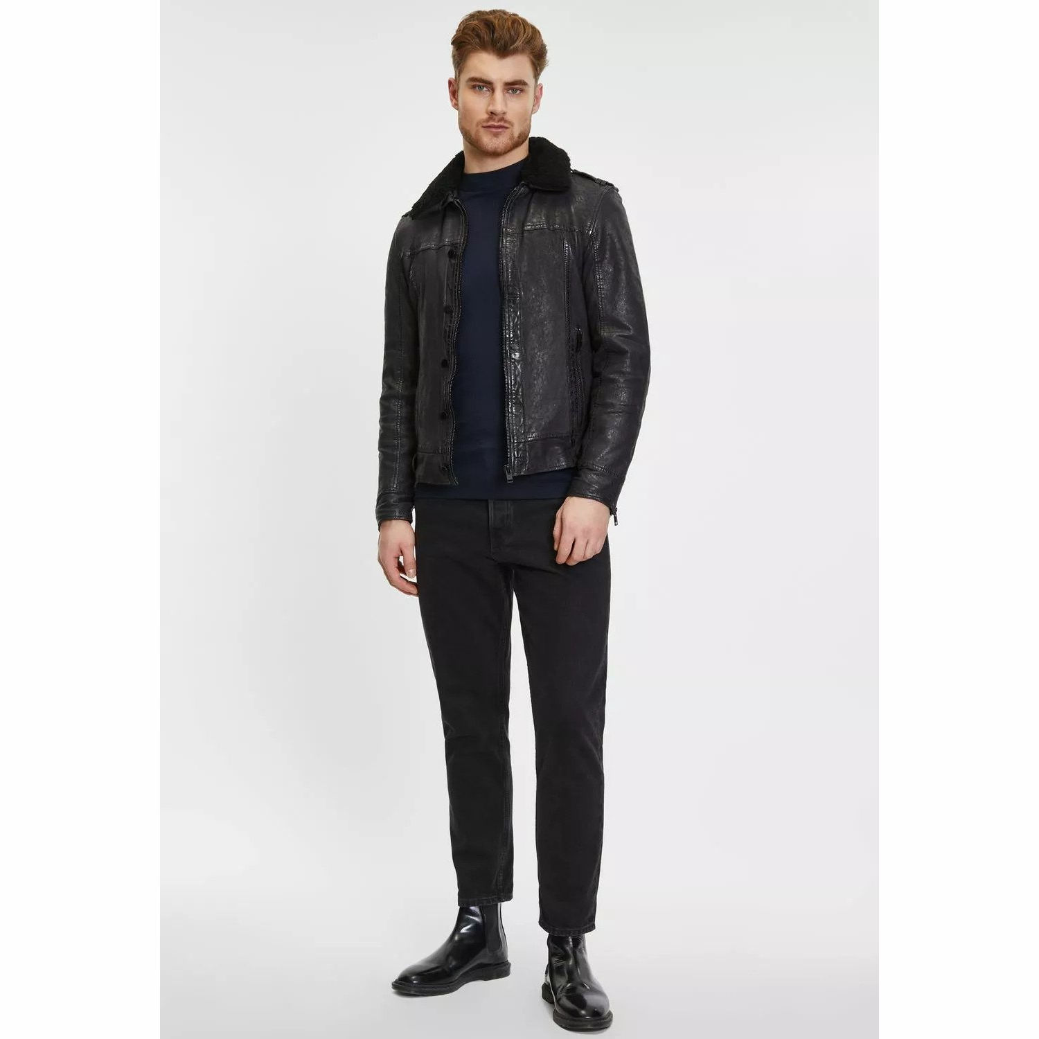 Geaca de Piele Barbati Gipsy Neagra G2MFairan – Black Friday Geaca de Piele Barbati Gipsy Neagra G2MFairan – Black Friday