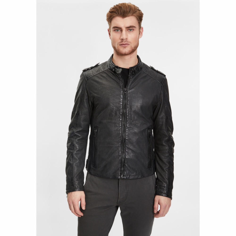 Geaca de Piele Barbati Gipsy Neagra G2MGivan Geaca de Piele Barbati Gipsy Neagra G2MGivan - readytowear.ro