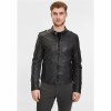 Geaca de Piele Barbati Gipsy Neagra G2MGivan - readytowear.ro