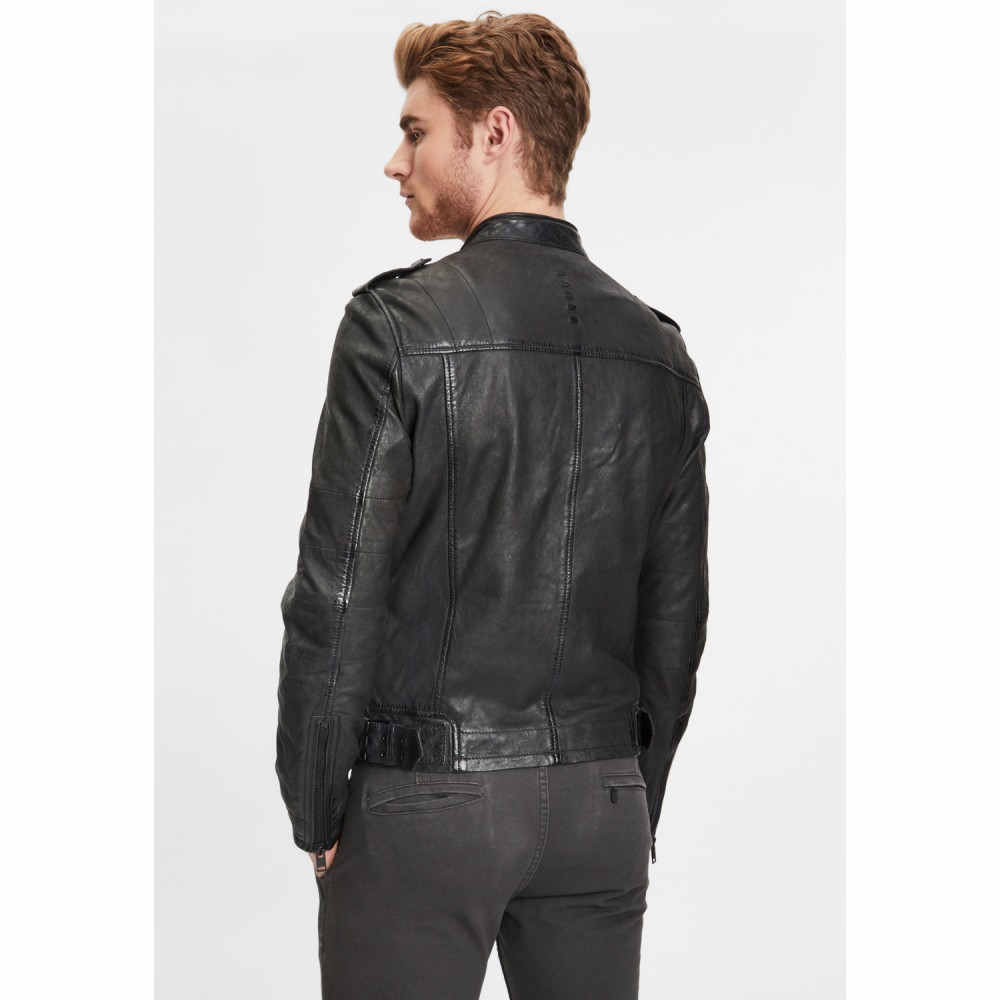 Geaca de Piele Barbati Gipsy Neagra G2MGivan Geaca de Piele Barbati Gipsy Neagra G2MGivan - readytowear.ro