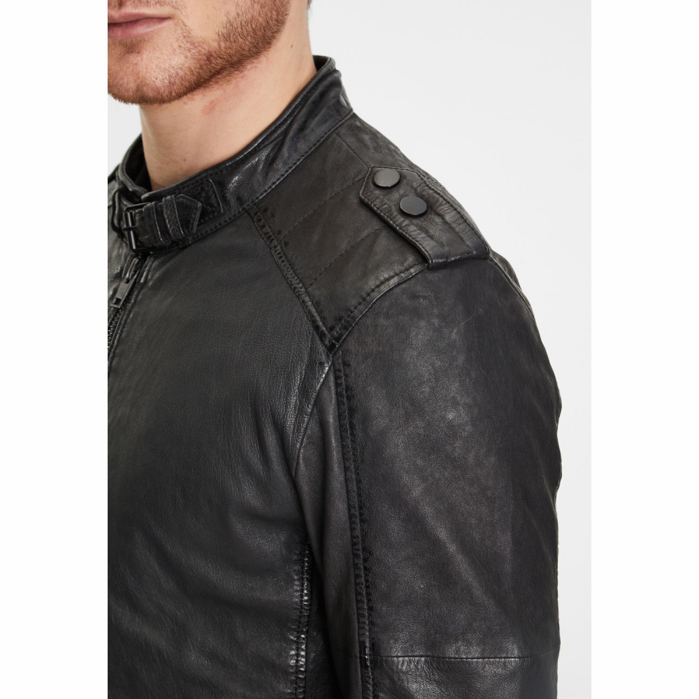 Geaca de Piele Barbati Gipsy Neagra G2MGivan Geaca de Piele Barbati Gipsy Neagra G2MGivan - readytowear.ro