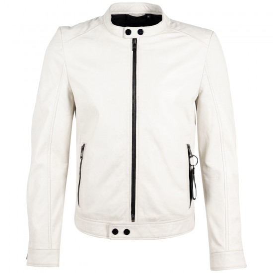 Geaca de Piele Barbati Gipsy Alb Murdar G2MIgnacy