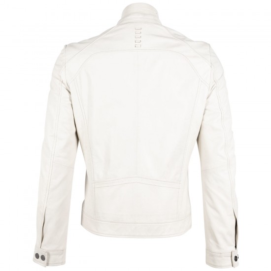 Geaca de Piele Barbati Gipsy Alb Murdar G2MIgnacy Geaca de Piele Barbati Gipsy Alb Murdar G2MIgnacy