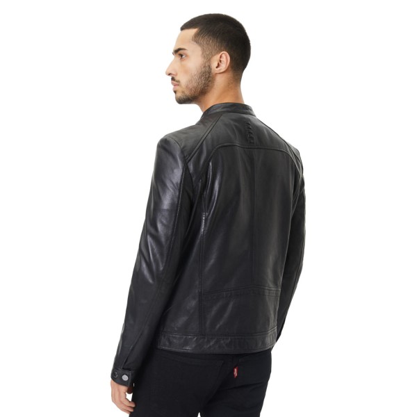Geaca de Piele Barbati Gipsy Neagra G2MIgnacy – Geci de Piele — fotografia 2