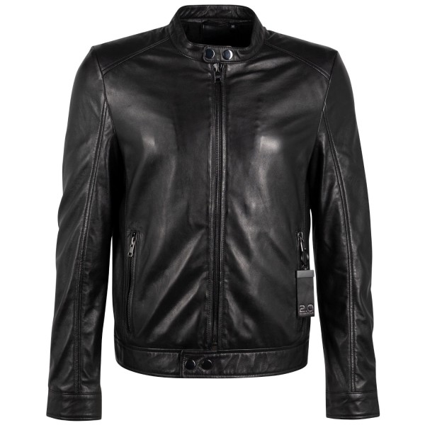 Geaca de Piele Barbati Gipsy Neagra G2MIgnacy – Geci de Piele — fotografia 3