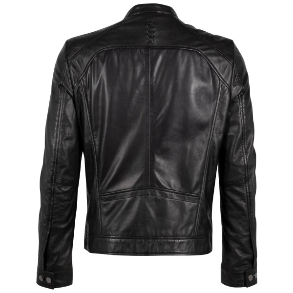 Geaca de Piele Barbati Gipsy Neagra G2MIgnacy – Geci de Piele — fotografia 4