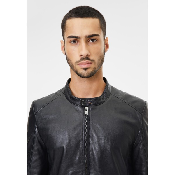 Geaca de Piele Barbati Gipsy Neagra G2MIgnacy – Geci de Piele — fotografia 6