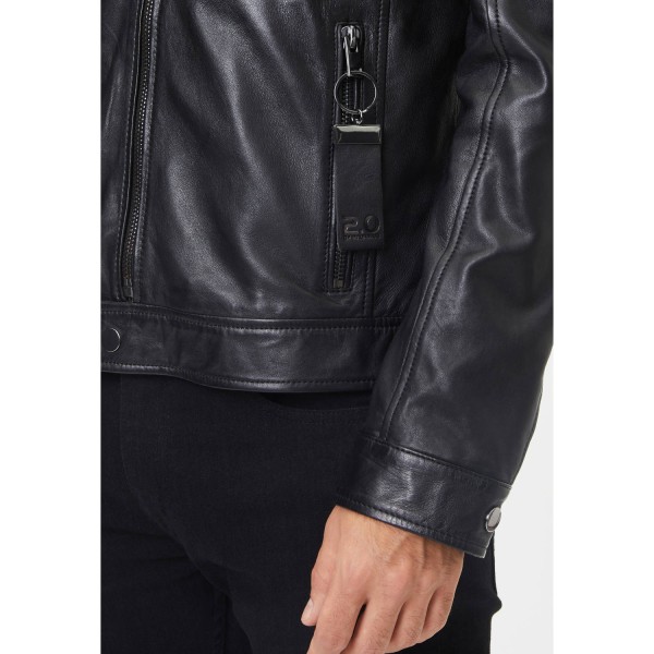 Geaca de Piele Barbati Gipsy Neagra G2MIgnacy – Geci de Piele — fotografia 7