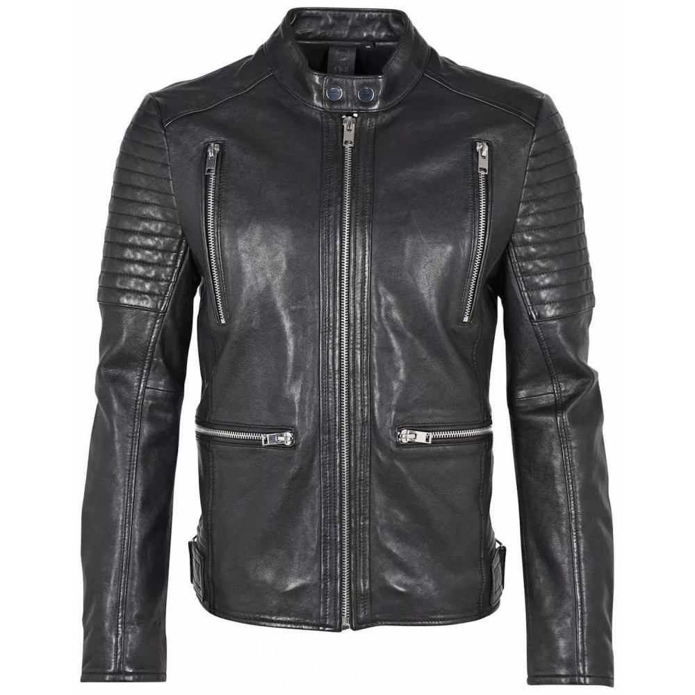 Geaca de Piele Barbati Gipsy Neagra G2MJamis Geaca de Piele Barbati Gipsy Neagra G2MJamis - readytowear.ro