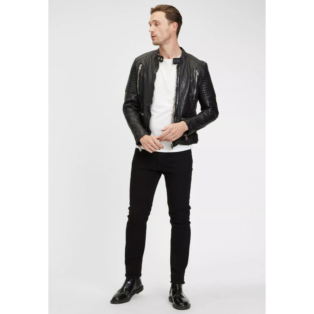 Geaca de Piele Barbati Gipsy Neagra G2MJamis Geaca de Piele Barbati Gipsy Neagra G2MJamis - readytowear.ro