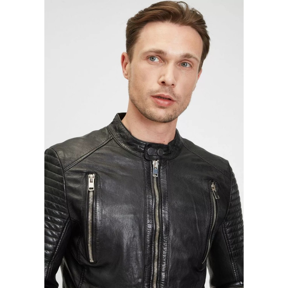 Geaca de Piele Barbati Gipsy Neagra G2MJamis Geaca de Piele Barbati Gipsy Neagra G2MJamis - readytowear.ro