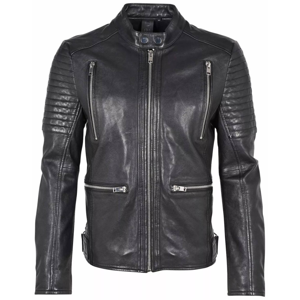 Geaca de Piele Barbati Gipsy Neagra G2MJamis SF LAROV geci de piele - readytowear.ro
