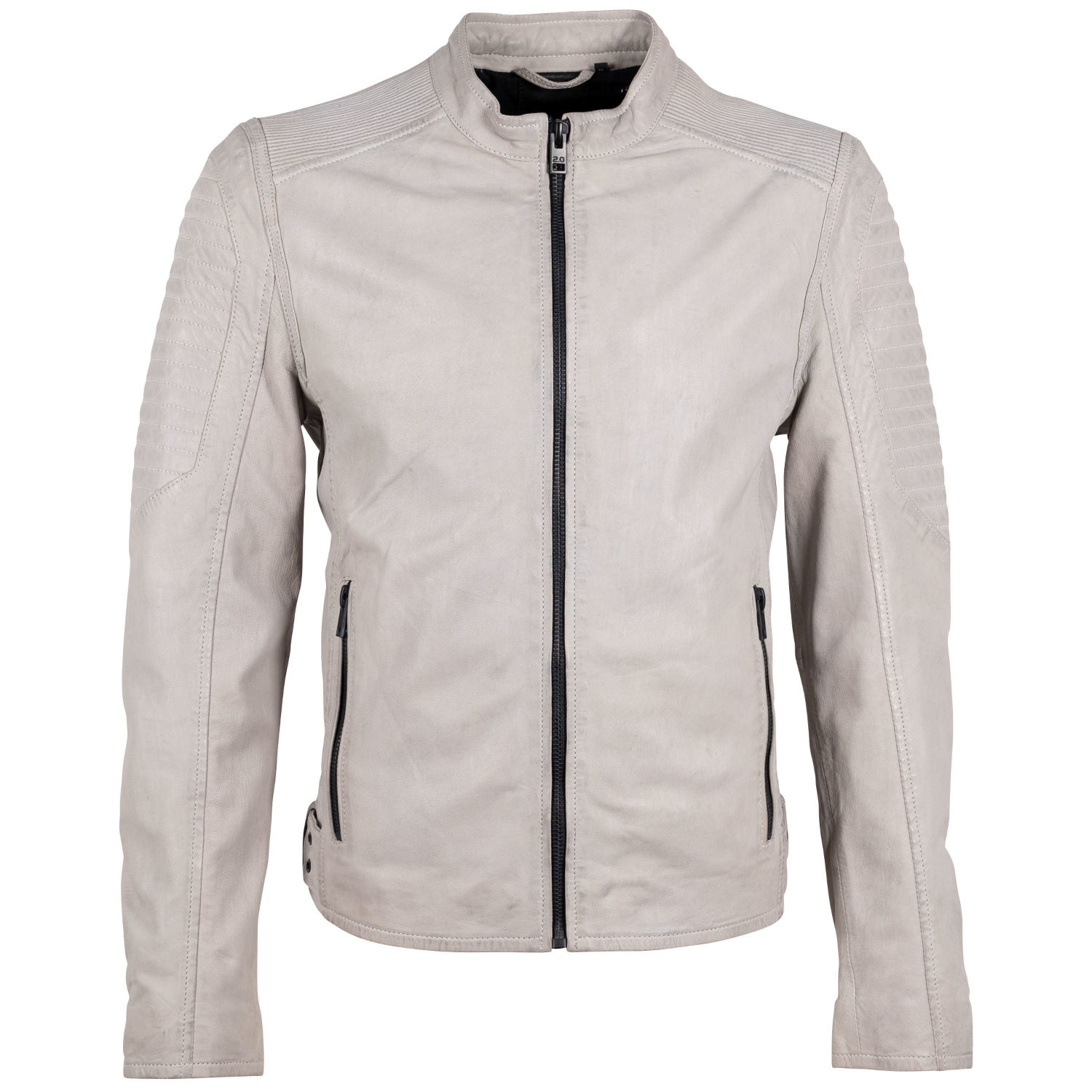 Geaca de Piele Barbati Gipsy Gri Deschis G2MJorin – Geci de Piele