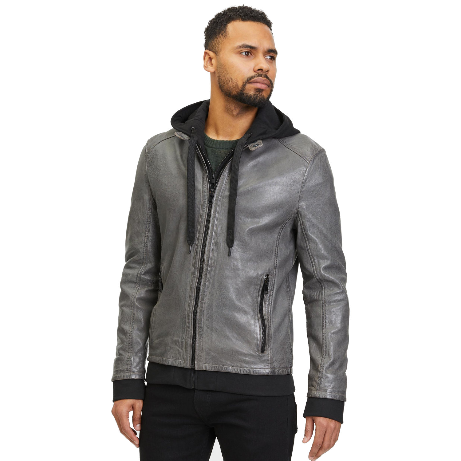 Geaca de Piele Barbati Gipsy Gri G2MKailan – IMBRACAMINTE