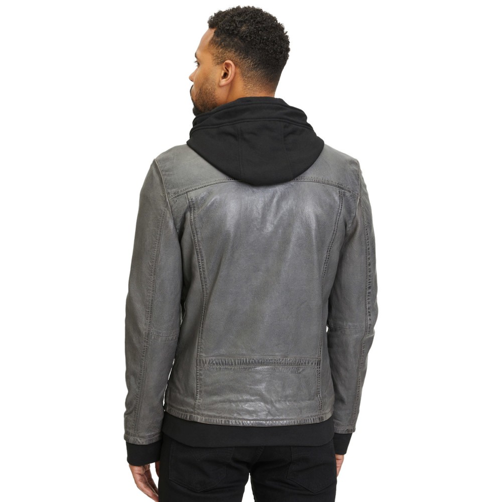 Geaca de Piele Barbati Gipsy Gri G2MKailan Geaca de Piele Barbati Gipsy Gri G2MKailan - readytowear.ro