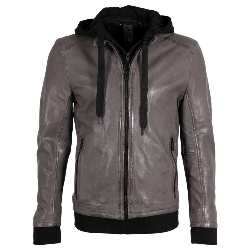 Geaca de Piele Barbati Gipsy Gri G2MKailan Geaca de Piele Barbati Gipsy Gri G2MKailan - readytowear.ro