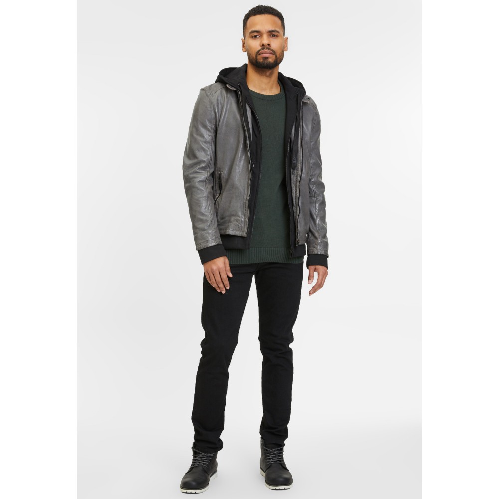 Geaca de Piele Barbati Gipsy Gri G2MKailan Geaca de Piele Barbati Gipsy Gri G2MKailan - readytowear.ro