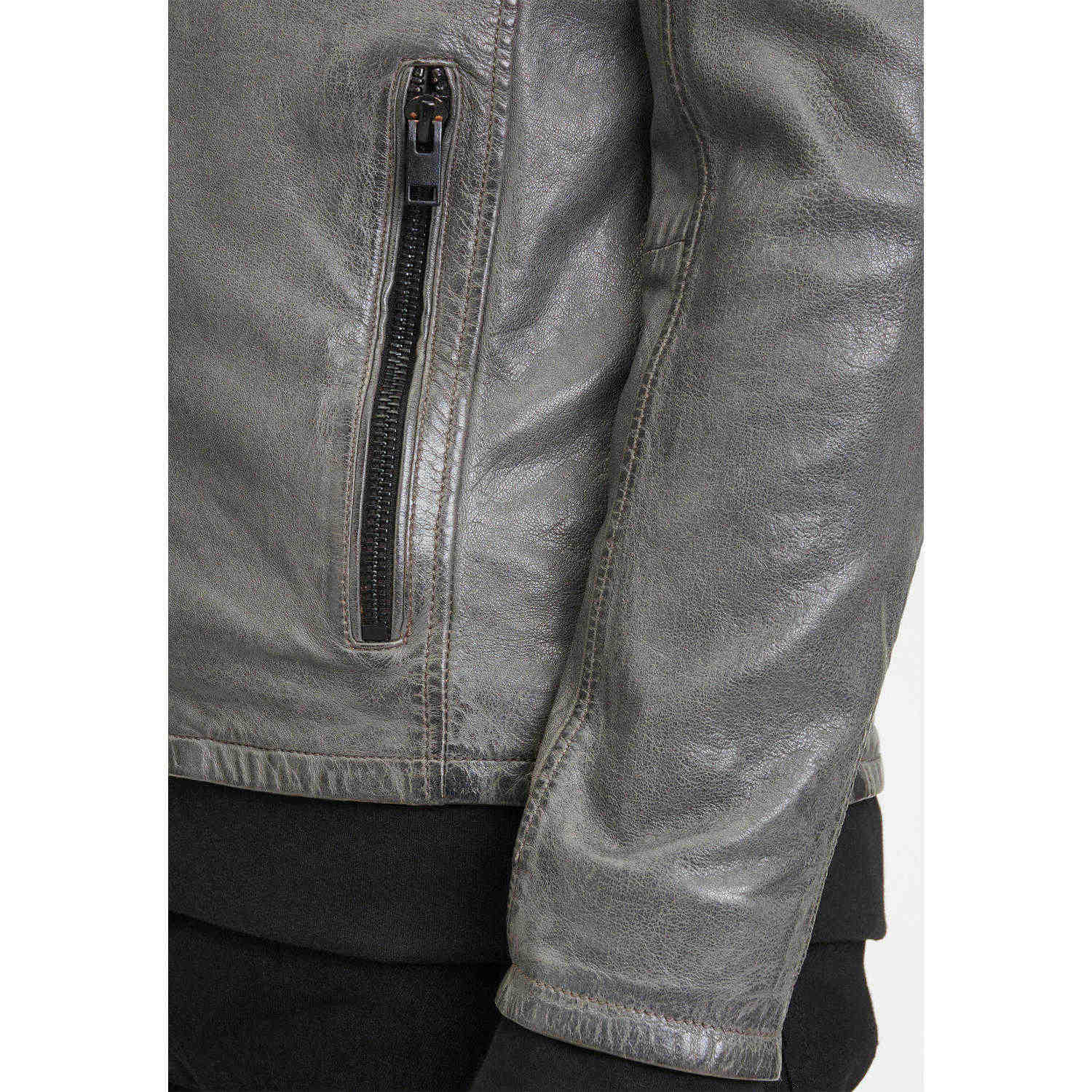 Geaca de Piele Barbati Gipsy Gri G2MKailan – IMBRACAMINTE