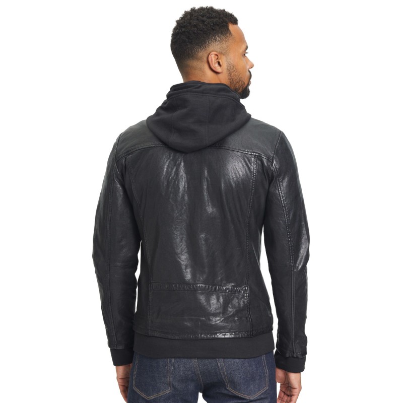 Geaca de Piele Barbati Gipsy Neagra G2MKailan – Black Friday