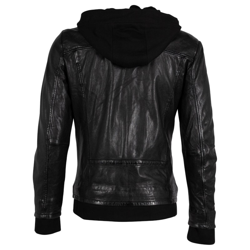 Geaca de Piele Barbati Gipsy Neagra G2MKailan – Black Friday