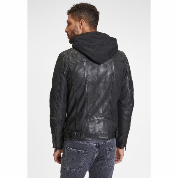 Geaca de Piele Barbati Gipsy Neagra G2MKayto – IMBRACAMINTE — fotografia 5