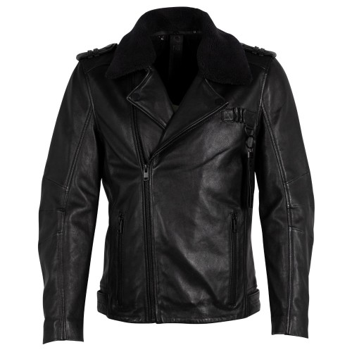 Geaca de Piele Barbati Gipsy Neagra G2MLotis
