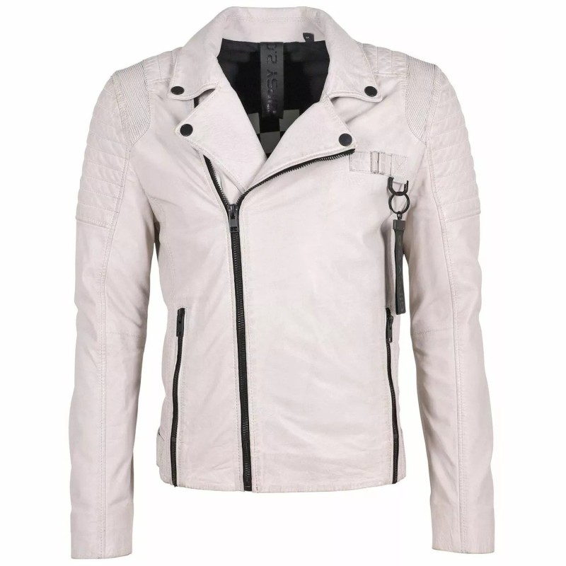 Geaca de Piele Barbati Gipsy Alb Murdar G2MLyal SF LATEV – IMBRACAMINTE Geaca de Piele Barbati Gipsy Alb Murdar G2MLyal SF LATEV – IMBRACAMINTE