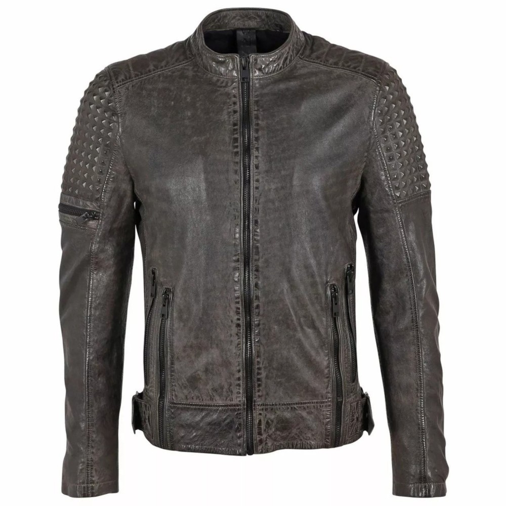 Geaca de Piele Barbati Gipsy Antracit G2MMahon Geaca de Piele Barbati Gipsy Antracit G2MMahon - readytowear.ro