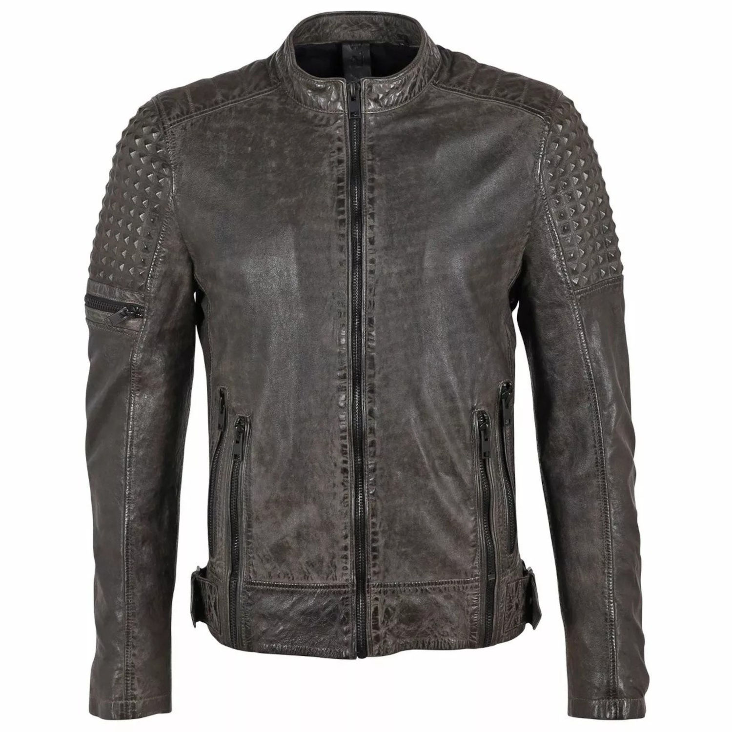 Geaca de Piele Barbati Gipsy Antracit G2MMahon – Black Friday