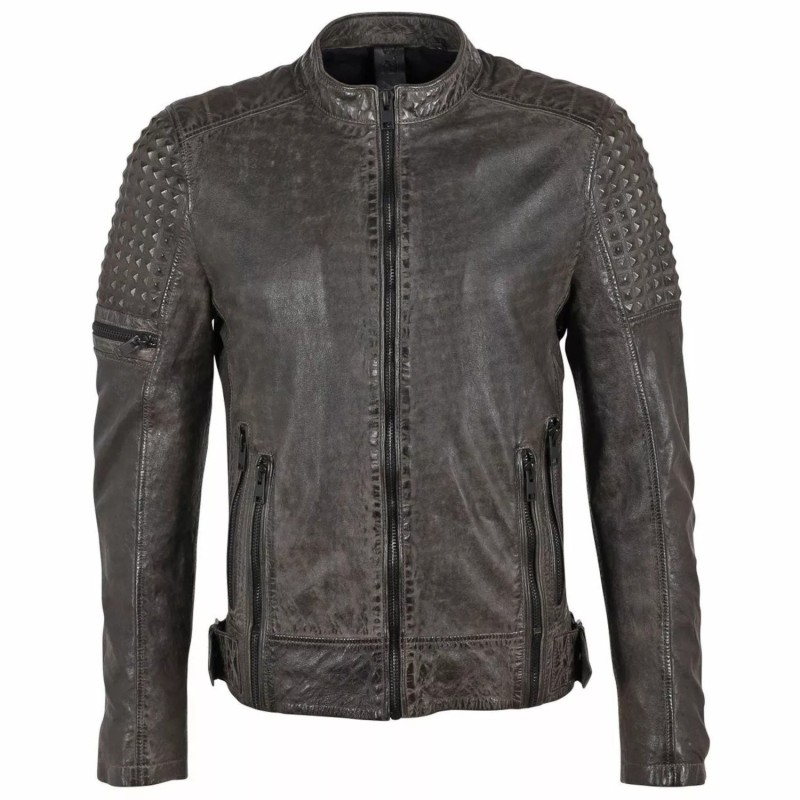 Geaca de Piele Barbati Gipsy Antracit G2MMahon – IMBRACAMINTE