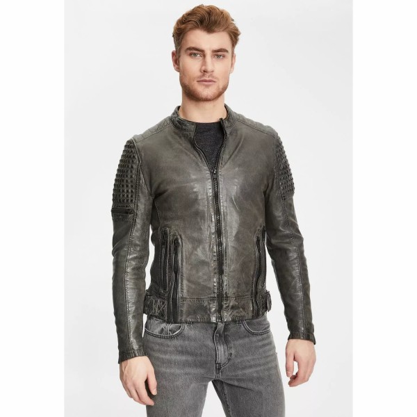 Geaca de Piele Barbati Gipsy Antracit G2MMahon – Black Friday — fotografia 4
