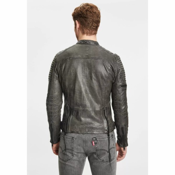Geaca de Piele Barbati Gipsy Antracit G2MMahon – Black Friday — fotografia 5