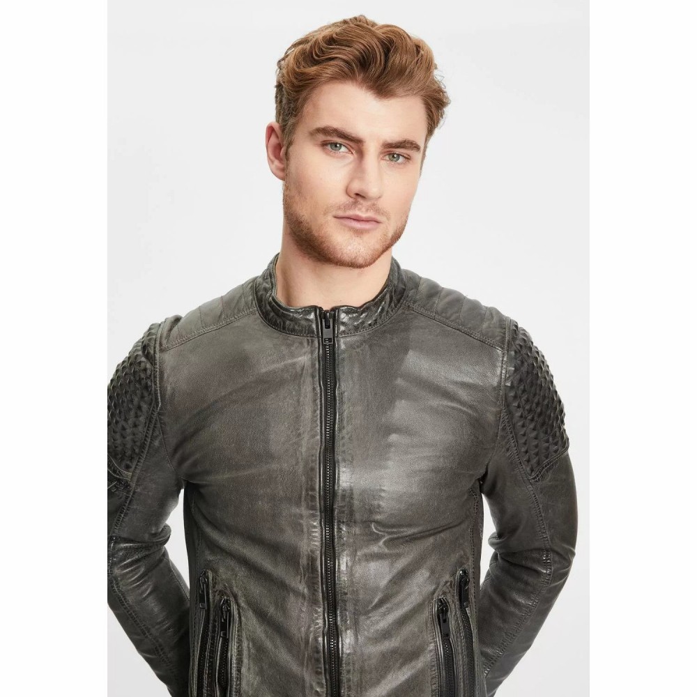 Geaca de Piele Barbati Gipsy Antracit G2MMahon Geaca de Piele Barbati Gipsy Antracit G2MMahon - readytowear.ro