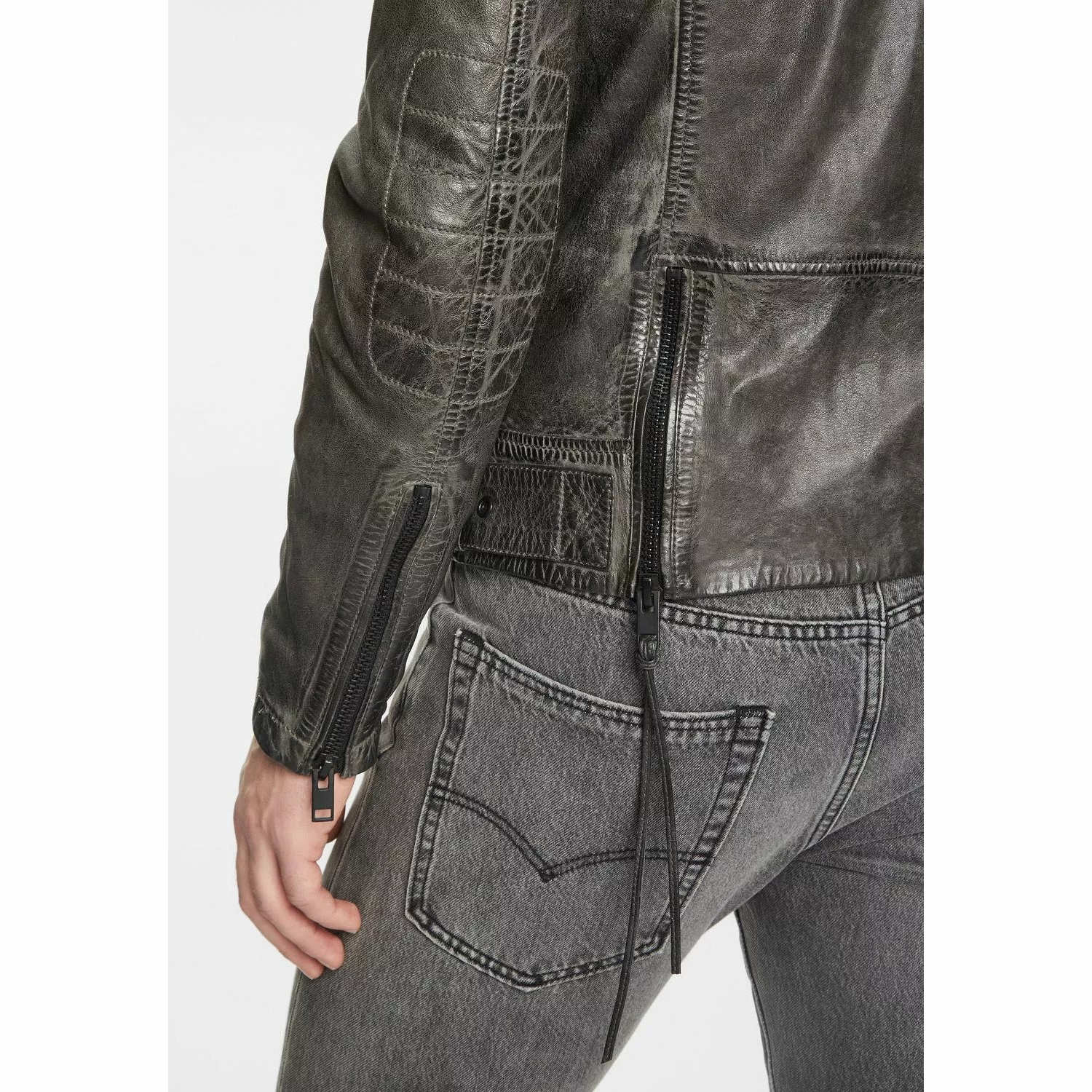 Geaca de Piele Barbati Gipsy Antracit G2MMahon – Black Friday