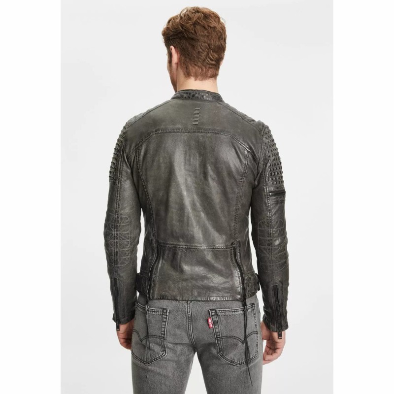 Geaca de Piele Barbati Gipsy Antracit G2MMahon – IMBRACAMINTE