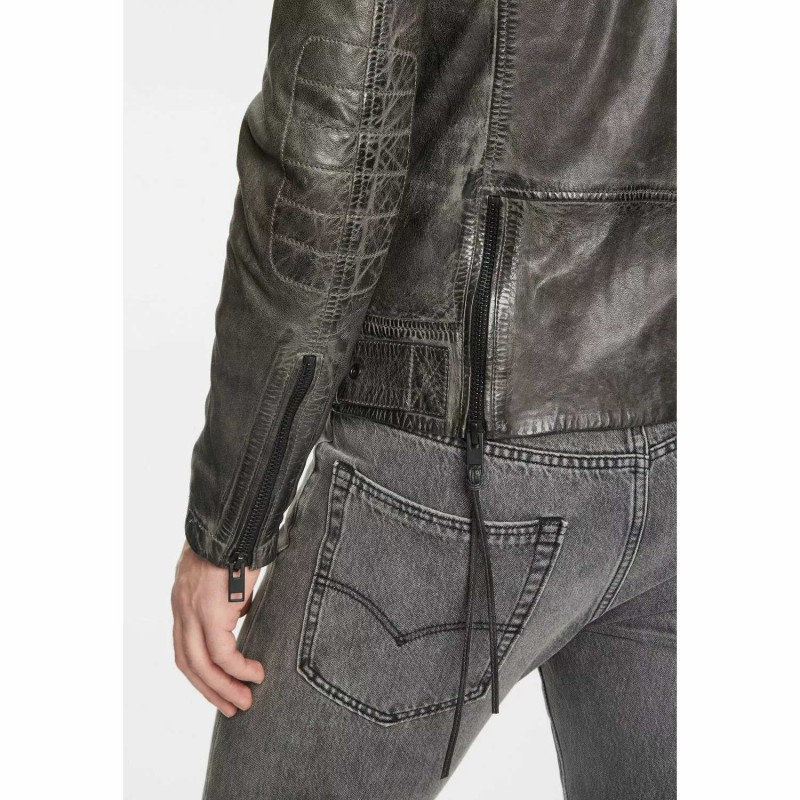 Geaca de Piele Barbati Gipsy Antracit G2MMahon – IMBRACAMINTE