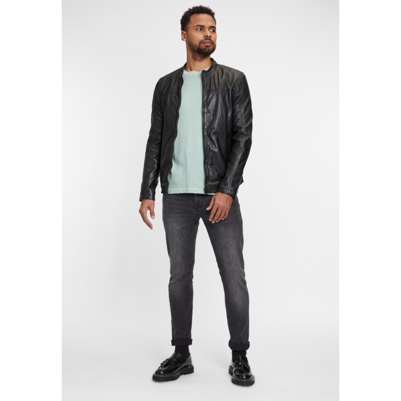 Geaca de Piele Barbati Gipsy Neagra G2MMarui – Black Friday