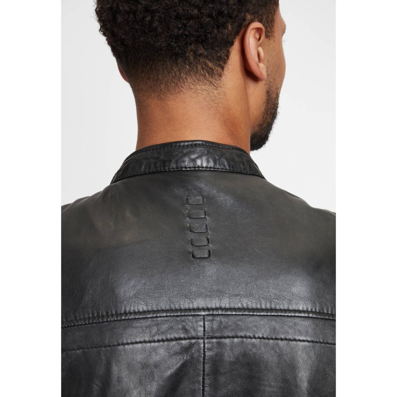 Geaca de Piele Barbati Gipsy Neagra G2MMarui – Black Friday