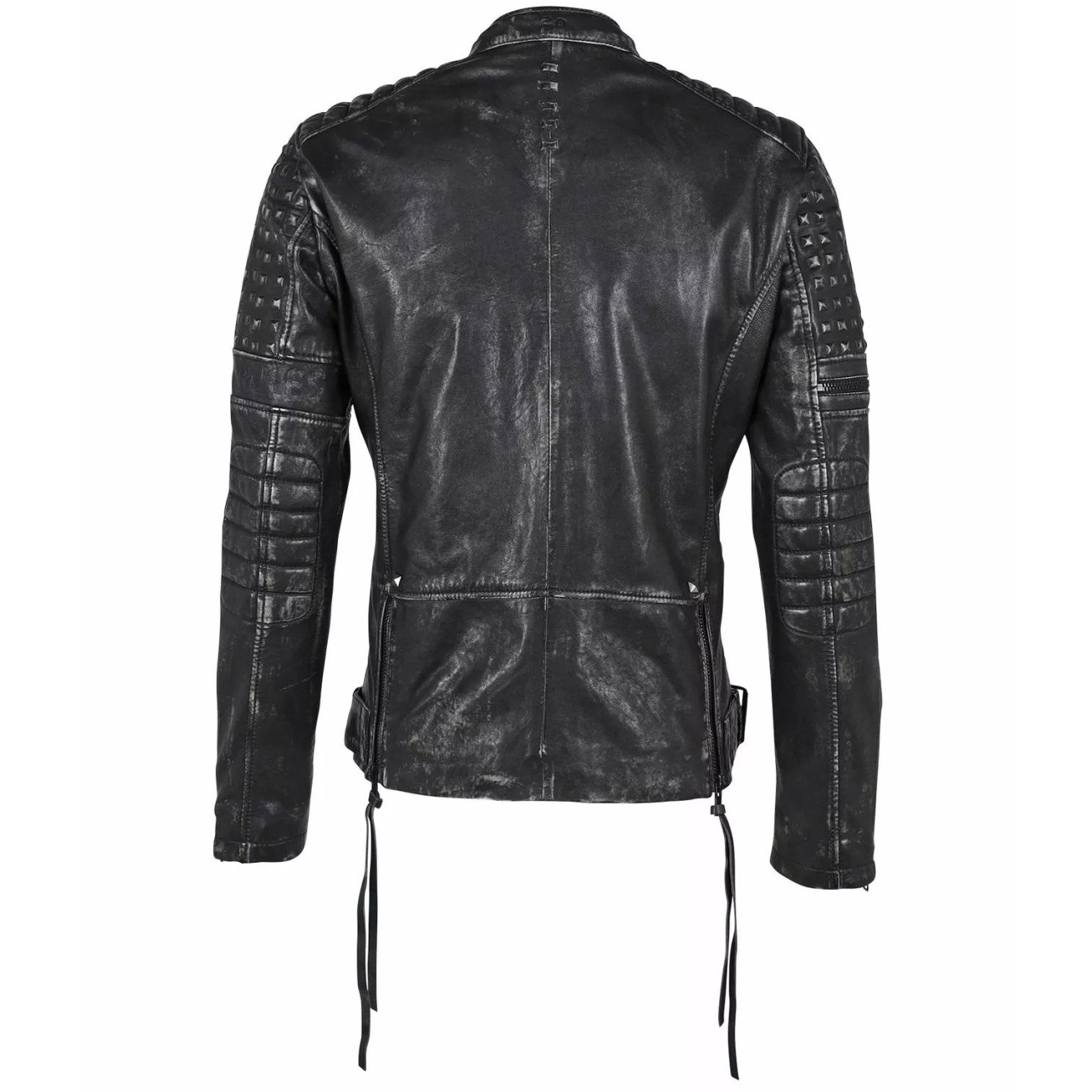 Geaca de Piele Barbati Gipsy Negru Antic G2MMirron SF LTAV – IMBRACAMINTE