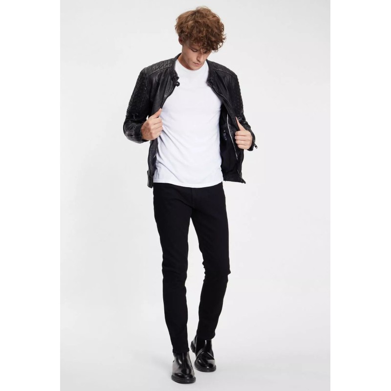 Geaca de Piele Barbati Gipsy Negru Antic G2MMirron SF LTAV – IMBRACAMINTE