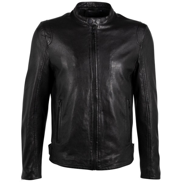 Geaca de Piele Barbati Gipsy Neagra G2MNamid – Geci de Piele — fotografia 1