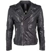 Geaca de Piele Barbati Gipsy Neagra G2MSanju - readytowear.ro