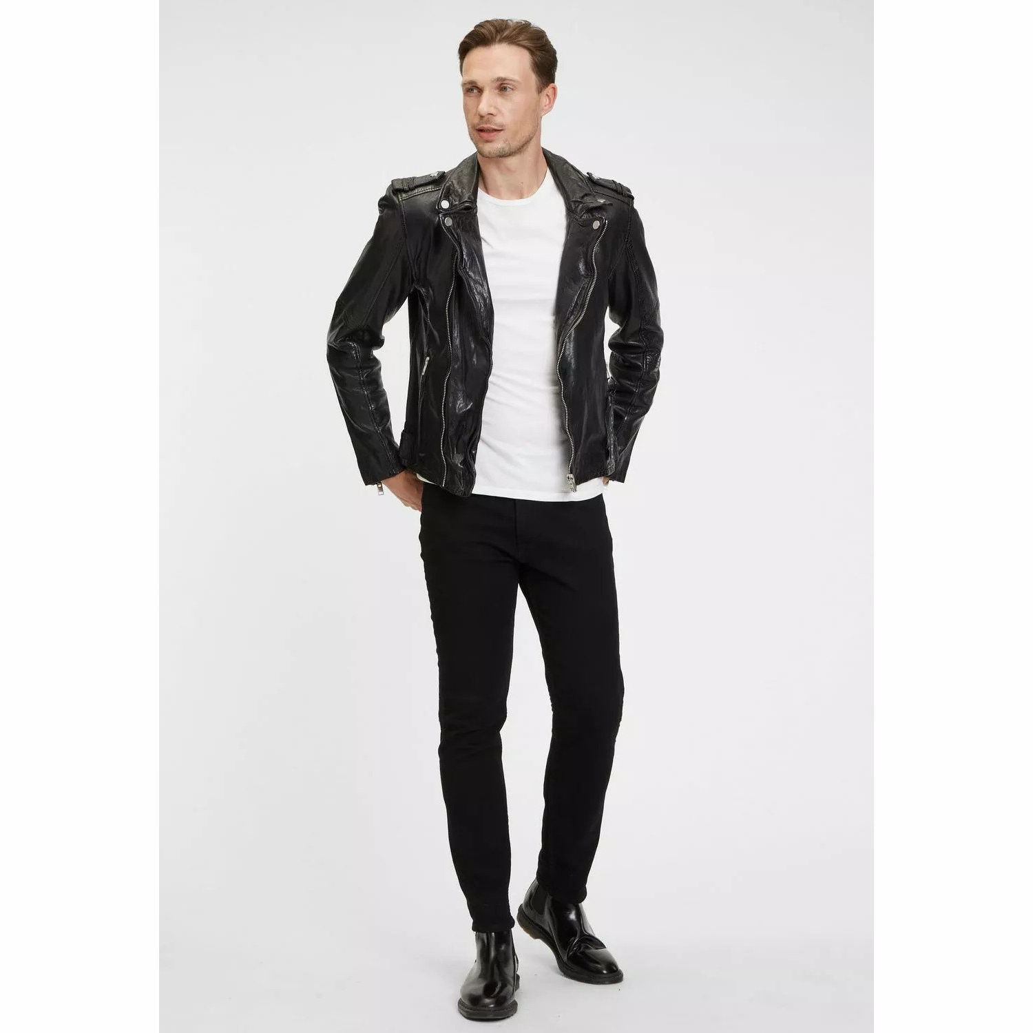 Geaca de Piele Barbati Gipsy Neagra G2MSanju – IMBRACAMINTE Geaca de Piele Barbati Gipsy Neagra G2MSanju – IMBRACAMINTE