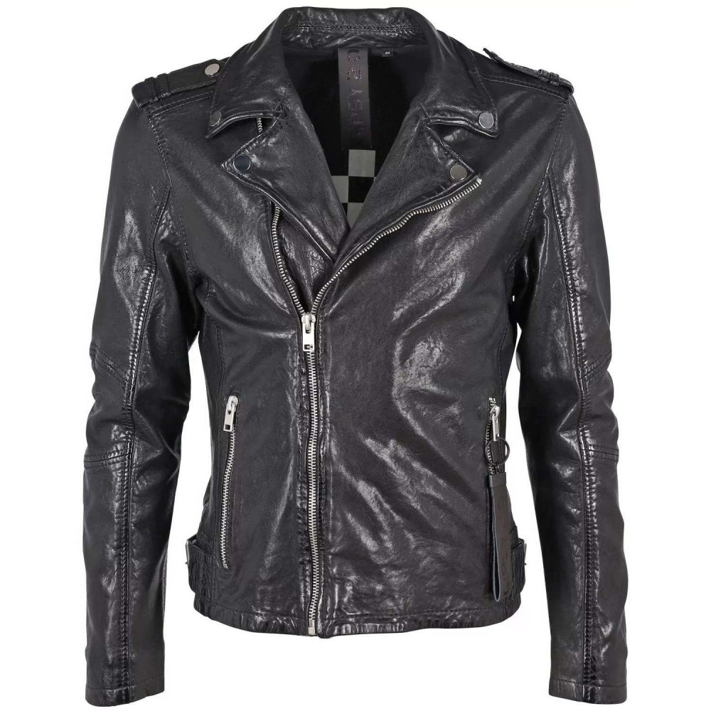 Geaca de Piele Barbati Gipsy Neagra G2MSanju Geaca de Piele Barbati Gipsy Neagra G2MSanju - readytowear